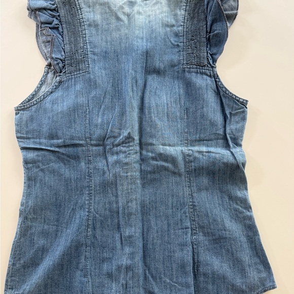 Jessica Simpson Blue Denim Blouse M - Picture 6 of 6